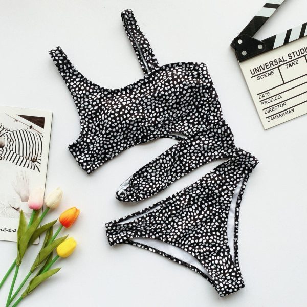 2021 Cut Out One Piece Swimsuit Female Sexy Push Up Monokini White High Cut Swimwear Women Beachwear New Bathing Suits - Hplify