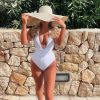 Swimwear Women  New Arrival Padded Bra Swimsuit Deep V-Neck String One Piece Bathing Suit Sexy Female Monokini - Hplify