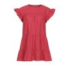 Women Casual Ruffle O Neck Short Sleeve Dress - Hplify