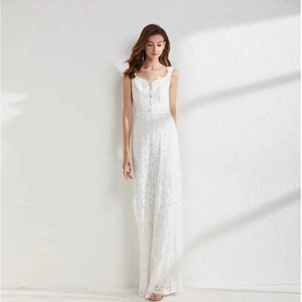 Women's Runway Dresses O Neck Sleeveless Embroidery Lace Sexy Tulle Laid Over Elegant Long Party Prom Dress