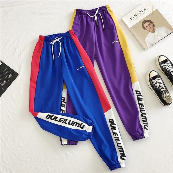 Loose Sports Pants Women Autumn  Students Harajuku BF casual Joggers Women Trousers  High Waist Chain Hip-hop Pants - Hplify