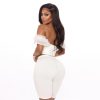 Cryptographic PU leather Sexy Bustier Corset Top Off Shoulder Chiffon White Strapless Female Top Cropped Tops Women Clothes - Hplify