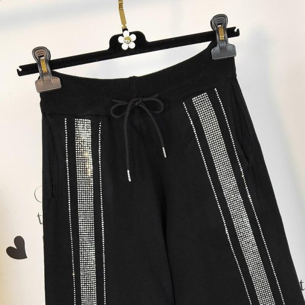 European Hot Drill Casual Sweatpants Women's Loose High Waist Pants Summer Patchwork Hippie Streetwear Trousers - Hplify