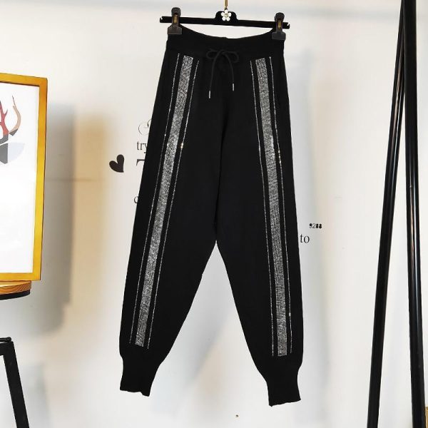 European Hot Drill Casual Sweatpants Women's Loose High Waist Pants Summer Patchwork Hippie Streetwear Trousers - Hplify