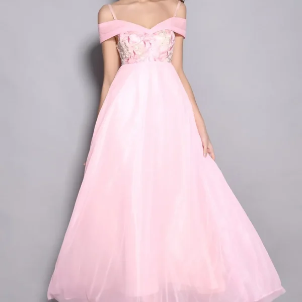 Alternative view of Women's Spaghetti Straps Sexy Off the Shoulder Elegant Party Prom Long Runway Dresses