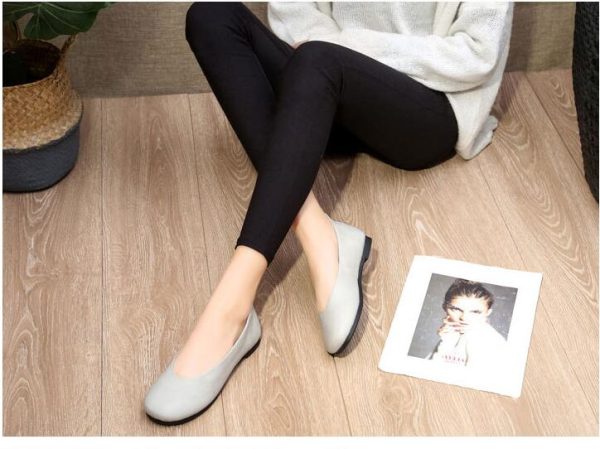 Women Real Leather Shoes Moccasins Mother Loafers Soft Flats Casual Female Driving Ballet Footwear Comfortable grandma shoes