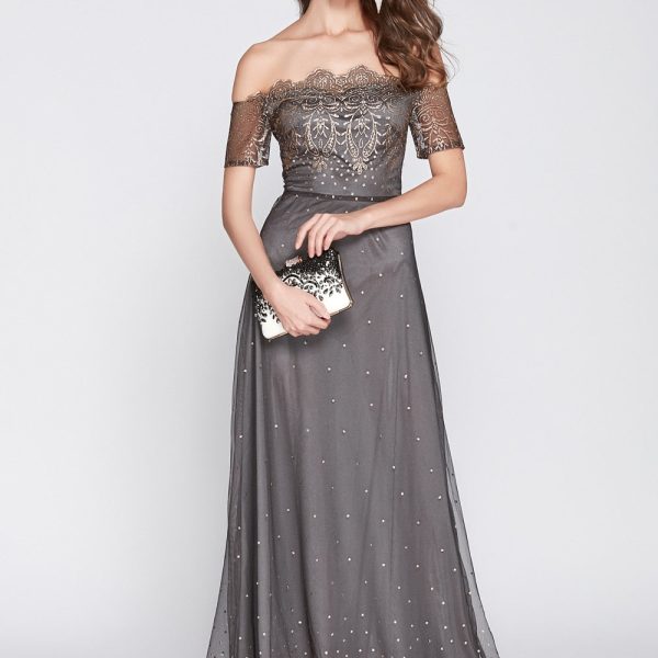 Women's Slash Neckline Sexy Off the Shoulder Embroidery Elegant Party Prom Long Maxi Designer Runway Dresses