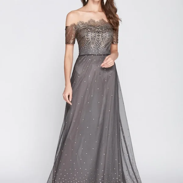 Alternative view of Women's Slash Neckline Sexy Off the Shoulder Embroidery Elegant Party Prom Long Maxi Designer Runway Dresses