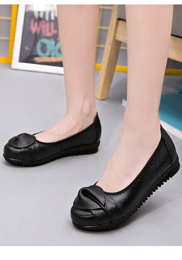 Women Shoes Woman Genuine Leather Flat Shoes Fashion Loafers Female Casual Shoes Women Flats Plus Size 35-41