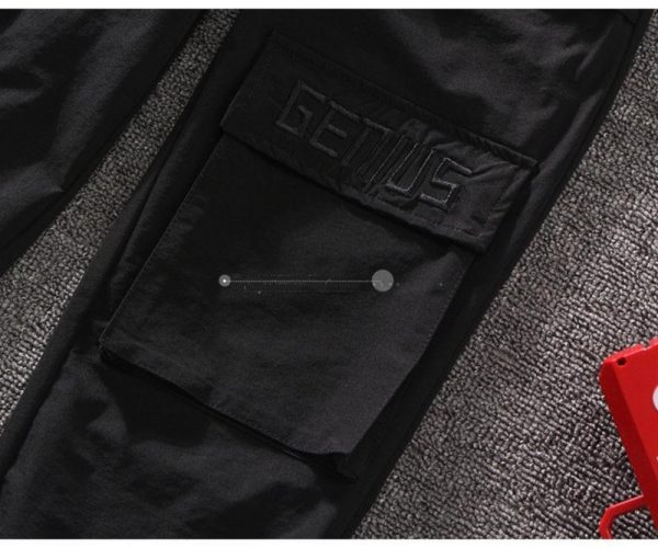 Autumn Streetwear women's pants embroidery Casual Cargo Pants Women Joggers Solid Big Pocket Pants High Waist Loose Female Pants - Hplify