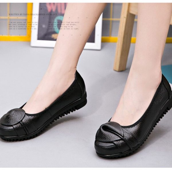 Alternative view of Women Shoes Woman Genuine Leather Flat Shoes Fashion Loafers Female Casual Shoes Women Flats Plus Size 35-41