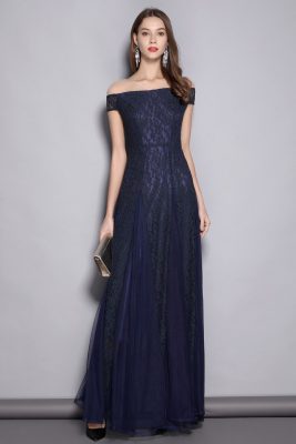 Women's V Neck Short Sleeves Embroidery Lace Elegant Party Prom Sexy Mesh Laid Over Elegant Long Runway Dresses