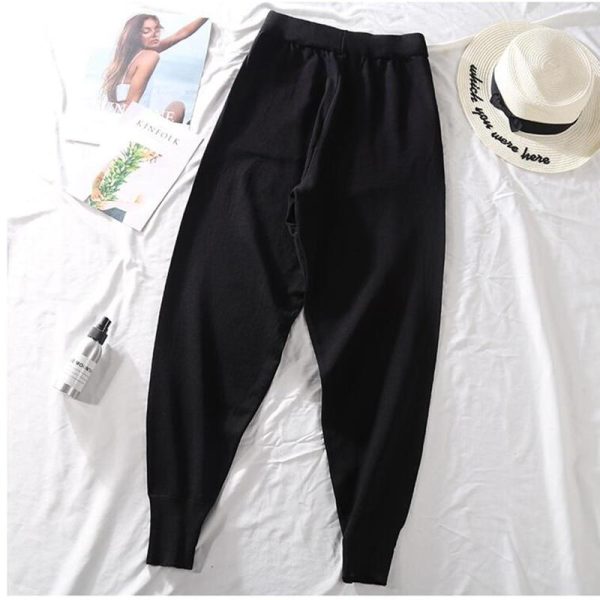 Autumn Diamond Loose Pants Women Black Ankle-Length Harem Pants Spring  New Joggers Women High Waist Pants - Hplify