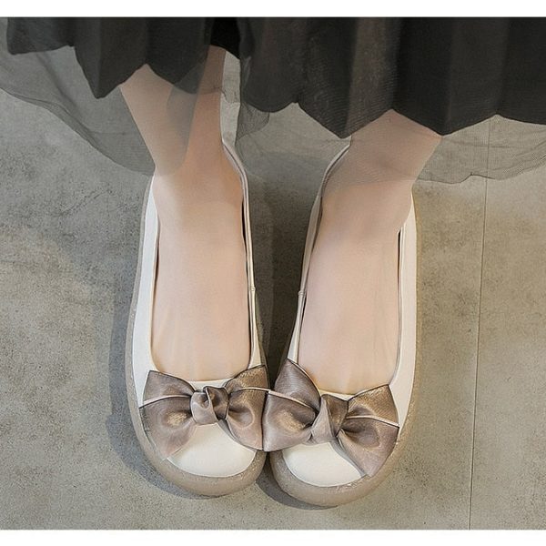 Alternative view of Designer Handmade Genuine Leather Women Shoes Casual Flat Shoes Mocassin Women Boat Shoes Summer Leather Flats