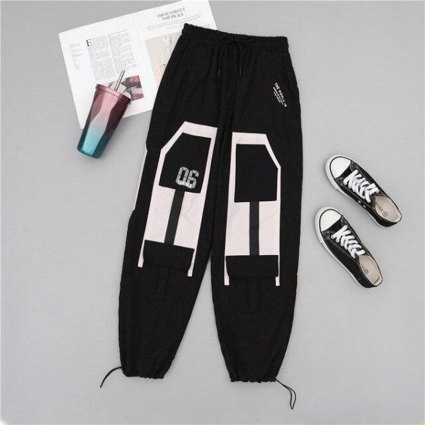 Harajuku Big Pocket Cargo Pants Women High Waist Streetwear Wide leg Casual Pants Women - Hplify