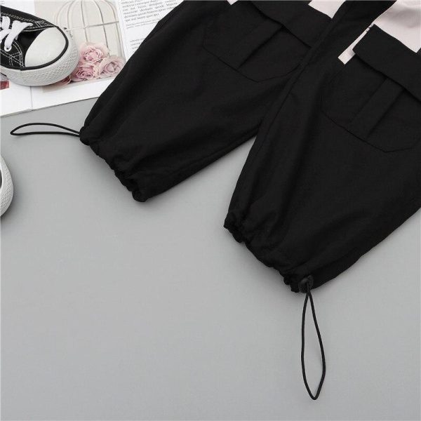 Harajuku Big Pocket Cargo Pants Women High Waist Streetwear Wide leg Casual Pants Women - Hplify