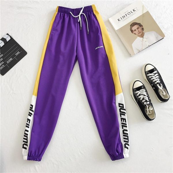 Loose Sports Pants Women Autumn  Students Harajuku BF casual Joggers Women Trousers  High Waist Chain Hip-hop Pants - Hplify