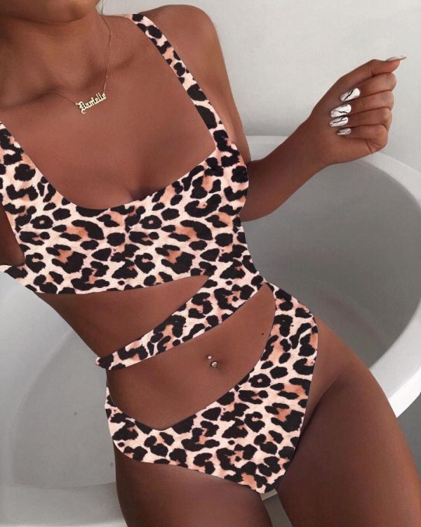 2021 Cut Out One Piece Swimsuit Female Sexy Push Up Monokini White High Cut Swimwear Women Beachwear New Bathing Suits - Hplify