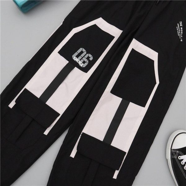 Harajuku Big Pocket Cargo Pants Women High Waist Streetwear Wide leg Casual Pants Women - Hplify
