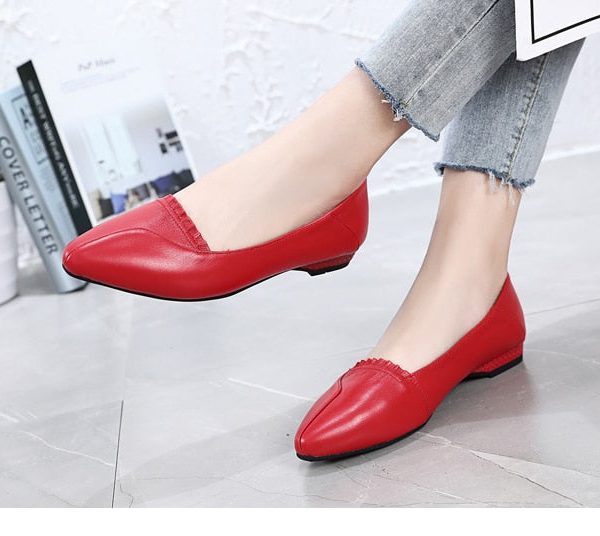 Alternative view of Genuine Leather Flat Shoes Woman Loafers Cowhide Flexible Spring Casual Shoes Women Flats Women Work Shoes Big Size