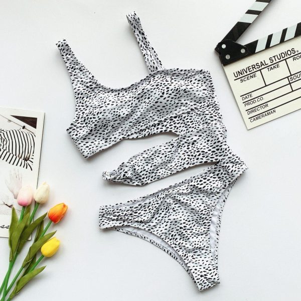 2021 Cut Out One Piece Swimsuit Female Sexy Push Up Monokini White High Cut Swimwear Women Beachwear New Bathing Suits - Hplify