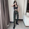 Women Suspenders Military Camouflage Pants Ladies Army High Waist Sweatpants Loose Camo Pants Trousers Hip Pop Street Joggers - Hplify