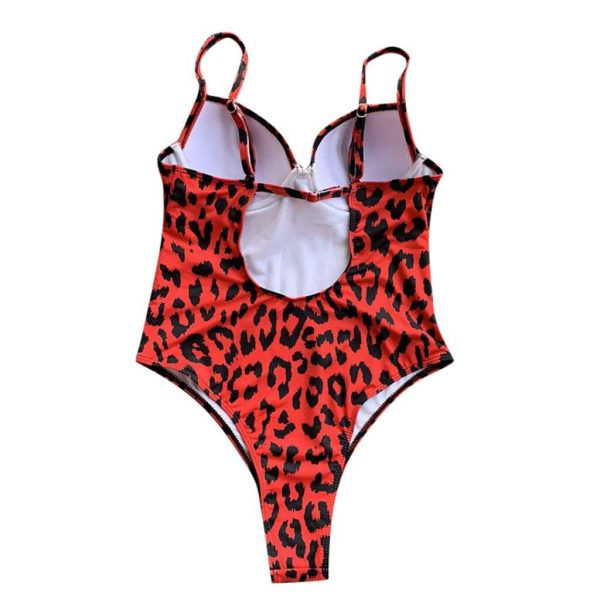 Push Up Swimsuit One Piece Swimwear Women 2021 Leopard Bathing Suits U-back Women's Swimsuits Fused High Cut Beachwear - Hplify