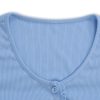 Sexy Women V-neck Short Sleeve Ruffle T-shirt Clubwear Buttons Bodycon Solid T-shirt Crop Tops Summer Outwear tee shirt femme - Hplify