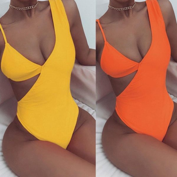 5 Colors Colorful Sexy Asymmetrical Women Swimwear One Piece Swimsuit Female Leopard Bather Bathing Suit Swim - Hplify