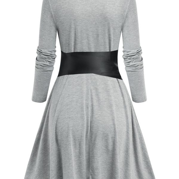 Alternative view of Ruched Bust Heathered Belted Mini Dress