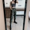 Women Suspenders Military Camouflage Pants Ladies Army High Waist Sweatpants Loose Camo Pants Trousers Hip Pop Street Joggers - Hplify
