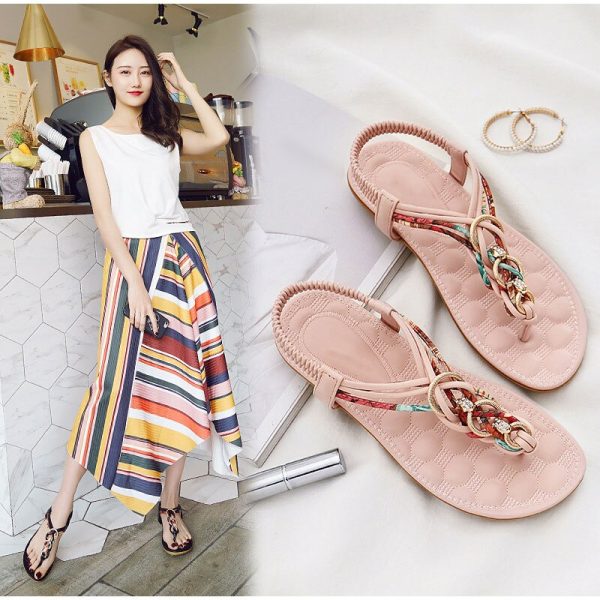 Women Sandals Summer Flat Woman thong Sandal Slip On Female Clip Toe Footwear Ladies Comfort Casual Solid Beach Shoes