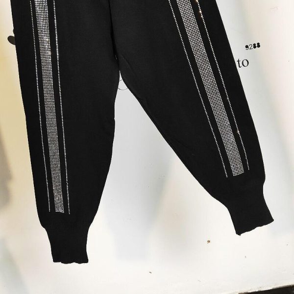 European Hot Drill Casual Sweatpants Women's Loose High Waist Pants Summer Patchwork Hippie Streetwear Trousers - Hplify