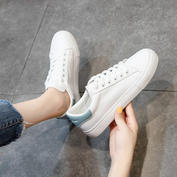 Woman Shoes New Fashion Woman Casual High Platform Leather Women Casual White Shoes Breathable Sneakers Women's Vulcanize Shoes