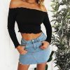 Women's Casual Off Shoulder Tank Top Summer Sexuality Sleeve Crop Tops - Hplify