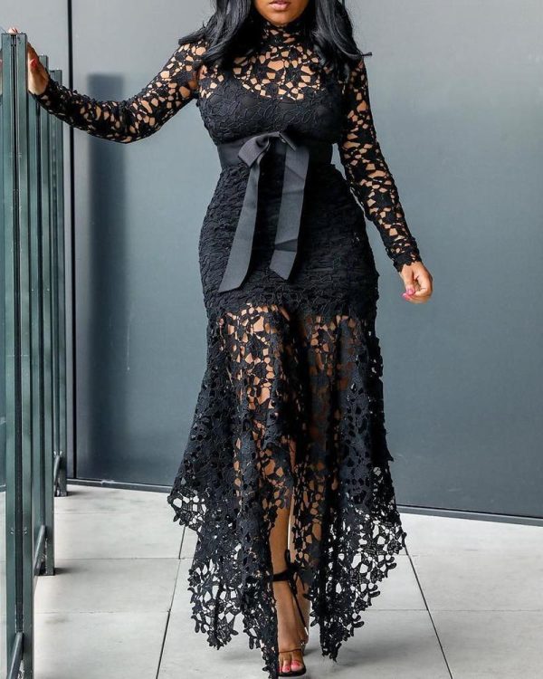 Lace See Through Dress & Lining Sets - Hplify