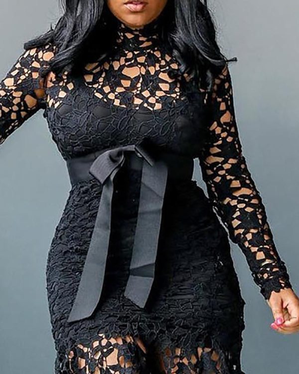 Lace See Through Dress & Lining Sets - Hplify