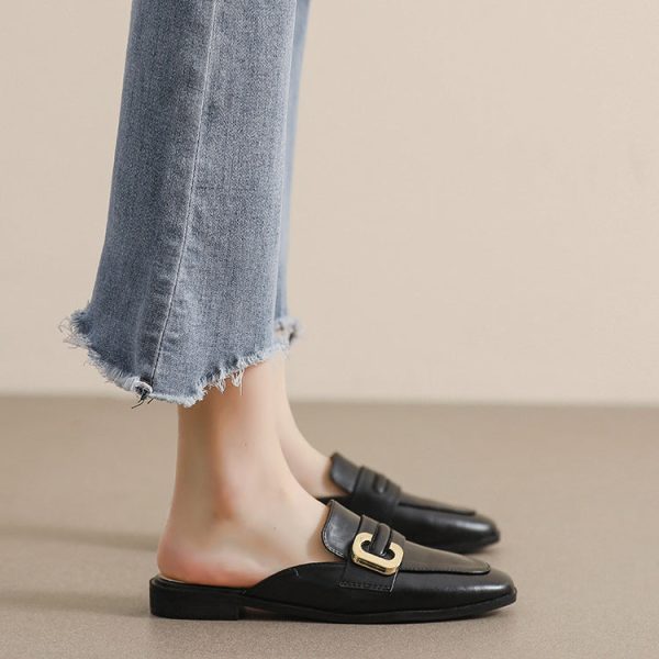Alternative view of Spring and Summer New French All-match Women's Shoes Pointed Toe Flat Bottom Baotou Slippers