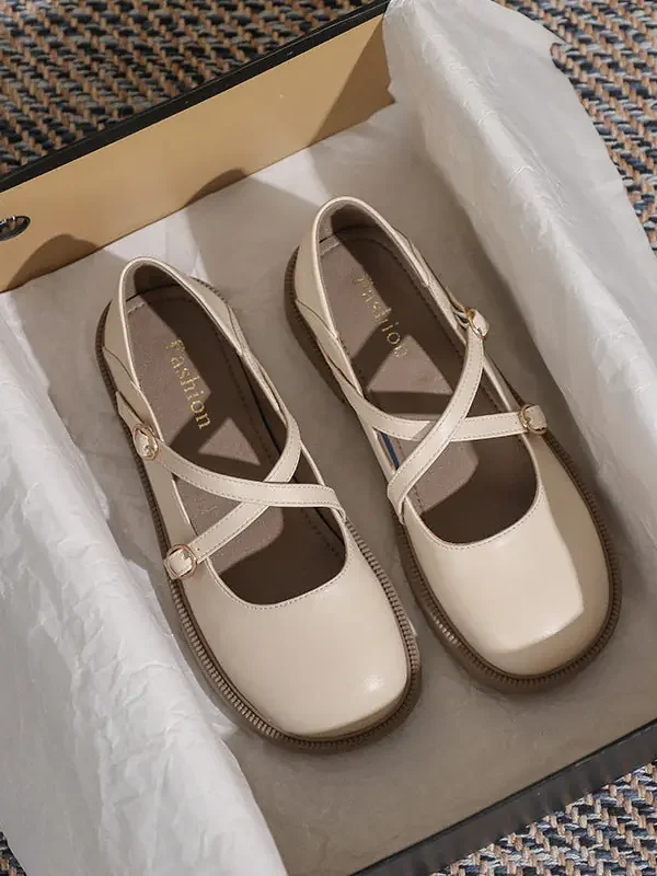 Women's Round Toe British Style Flat Shoes