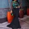 Plus Size Mesh Sheer Ruffles Long Sleeve Dress Women Elegant Transparent Bodycon Party Dress Patchwork Long Maxi Dresses - Hplify