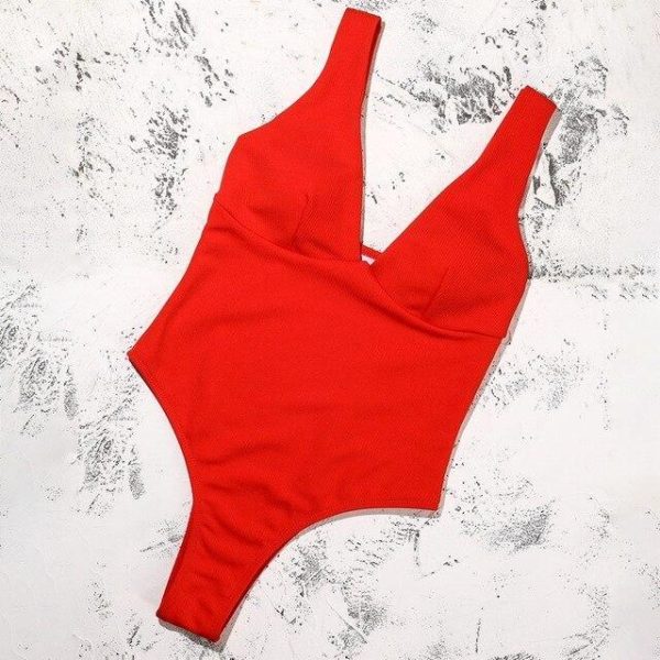 Casual White Push Up Sexy Swimwear Women 2021 New Arrival Padded Bra Solid One Piece Swimsuit Female Bathing Suit Monokini - Hplify