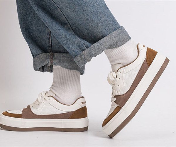 Alternative view of Women's Sneakers  Spring Simplicity Mixed-Color New Fashion Korean Style Casual Shoes For Women Low-top White Canvas Shoes