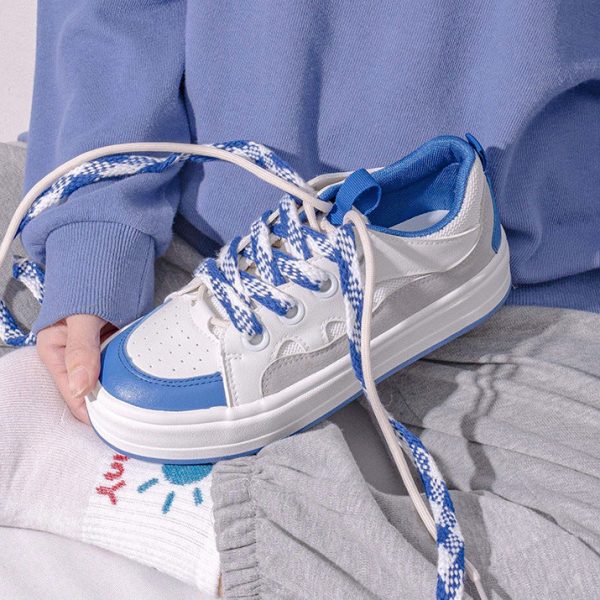 Women's Vulcanize Shoes  New Fashion Spring Thick-Soled Sneakers Breathable Korean Style Low-top Comfy Casual Platform Shoes