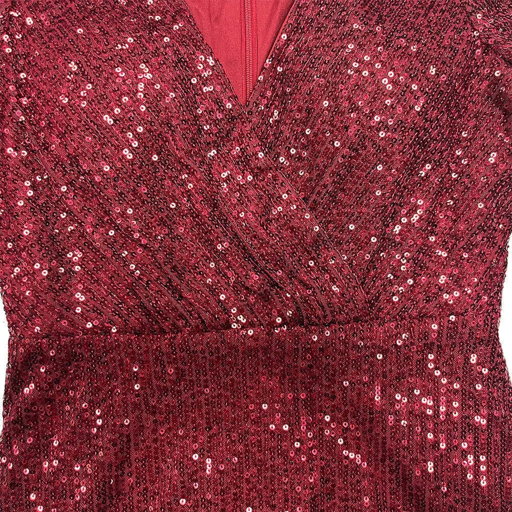 Sexy V-neck Mermaid Evening Dress Long Formal Prom Party Gown Full Sequins long Sleeve Galadress Vestidos Women Dresses - Image 34