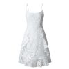Ruffle Off Shoulder Simple White Summer Female Halter Vintage Dress - Hplify