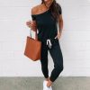 Sexy Off Shoulder Bandage Rompers Womens Clothing Jumpsuit Black Gray Playsuit Summer Short Sleeve One Piece Outfit Streetwear - Hplify