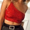 Sexy Tops and Shirt Women Sexy Tops Fashion Sexy Women Beading Off Shoulder Halter Women Crop Tops Women Camis Tank Tops - Hplify