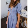 V neck plunge women dress Side slit button up summer dress Fashion bohemian dress midi vestidos mujer - Hplify