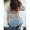 Sheer mesh plunging blouse Women long sleeve v neck sexy blouse Summer see through womens tops and blouses white blusas - Hplify