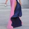 Slit Long Maxi Dress Women Winter Color Patchwork Long Sleeve Dress - Hplify